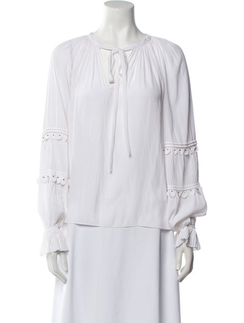 Ramy Brook Tie Neck Long Sleeve Blouse