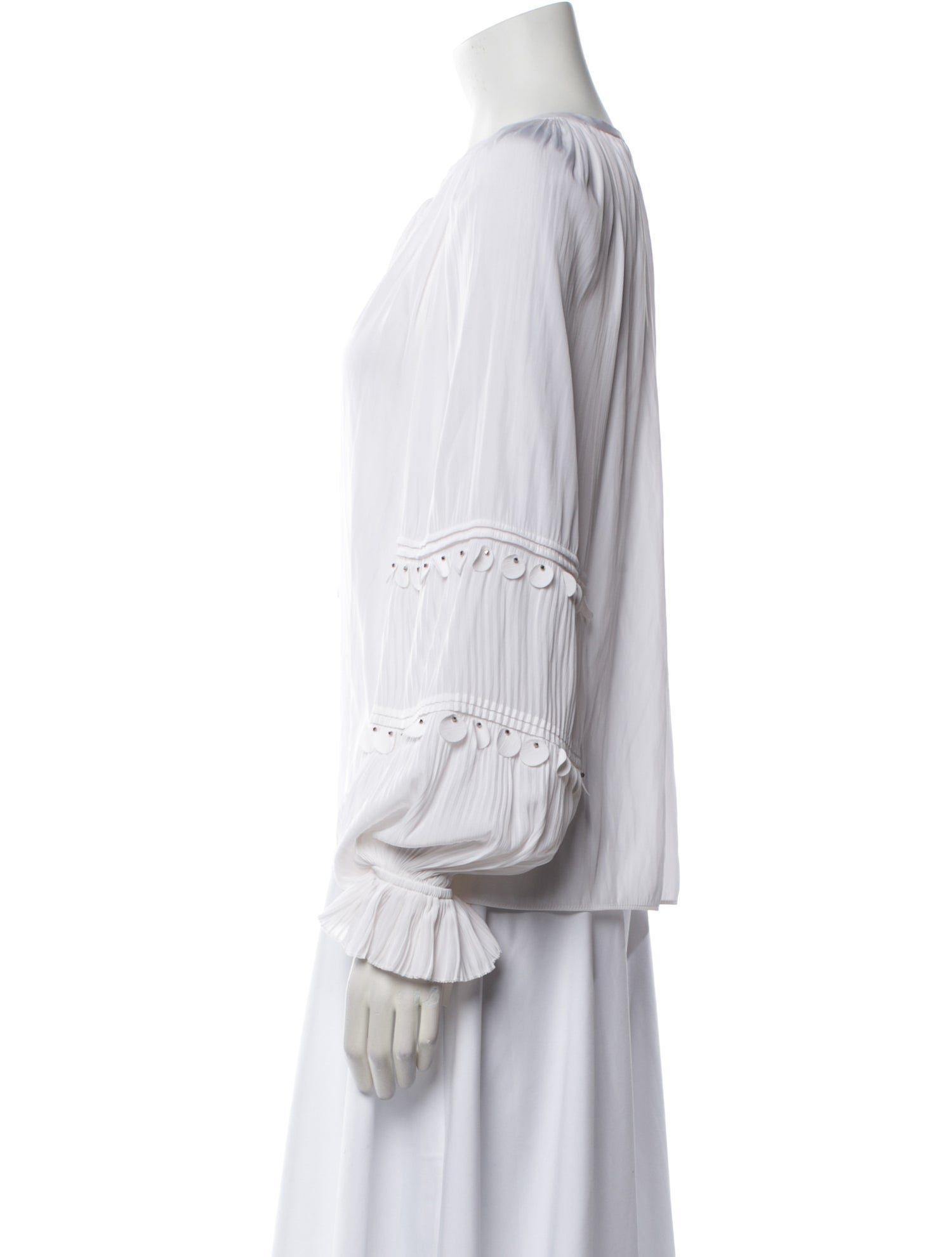 Ramy Brook Tie Neck Long Sleeve Blouse