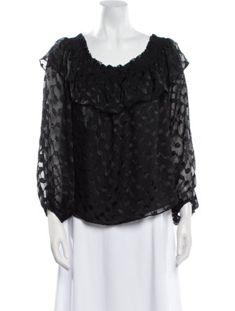 Ramy Brook Printed Scoop Neck Blouse
