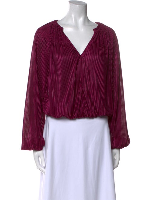 Ramy Brook V-Neck Long Sleeve Crop Top