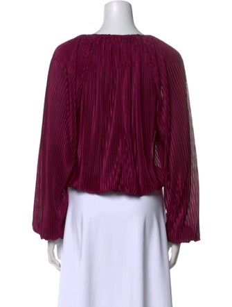 Ramy Brook V-Neck Long Sleeve Crop Top