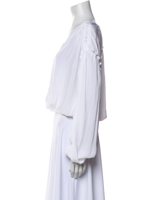 Ramy Brook V-Neck Long Sleeve Crop Top