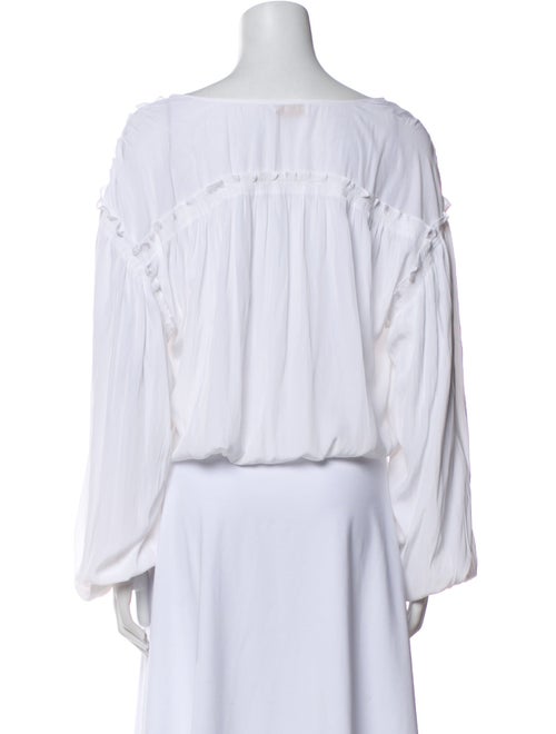 Ramy Brook V-Neck Long Sleeve Crop Top