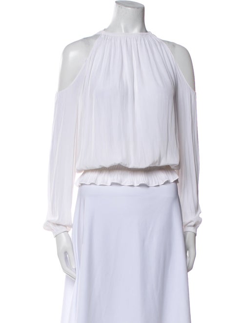 Ramy Brook Crew Neck Long Sleeve Crop Top