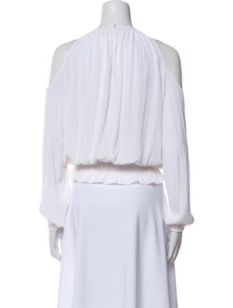 Ramy Brook Crew Neck Long Sleeve Crop Top