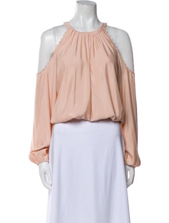 Ramy Brook Silk Crew Neck Crop Top