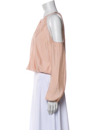 Ramy Brook Silk Crew Neck Crop Top