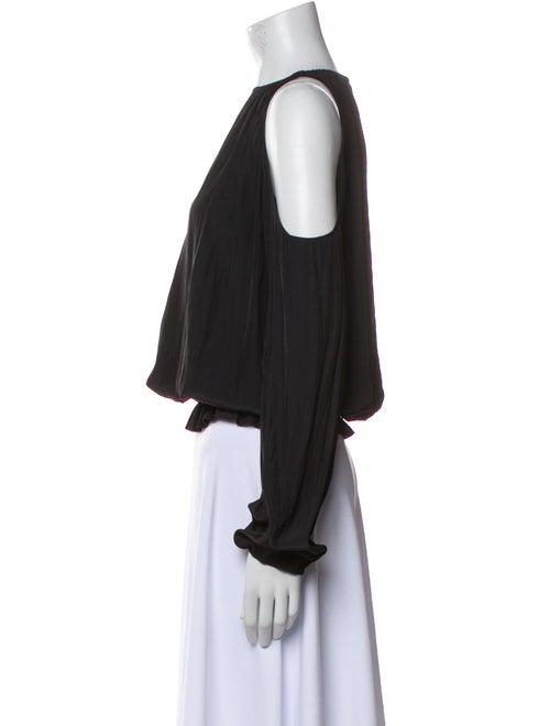 Ramy Brook Crew Neck Long Sleeve Crop Top