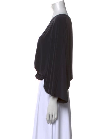 Ramy Brook V-Neck Three-Quarter Sleeve Crop Top