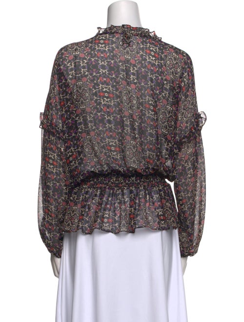 Ramy Brook Floral Print Cowl Neck Blouse