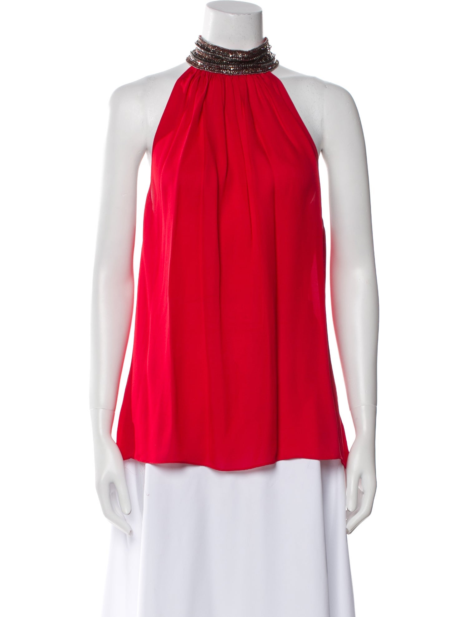 Ramy Brook Silk Mock Neck Blouse