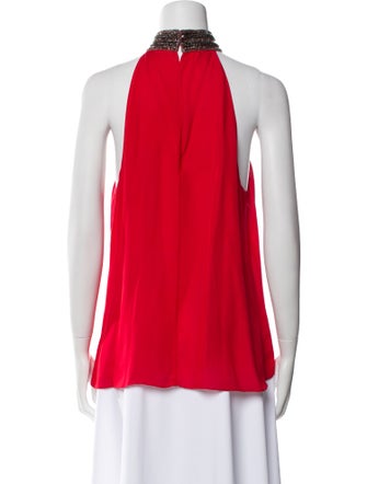 Ramy Brook Silk Mock Neck Blouse