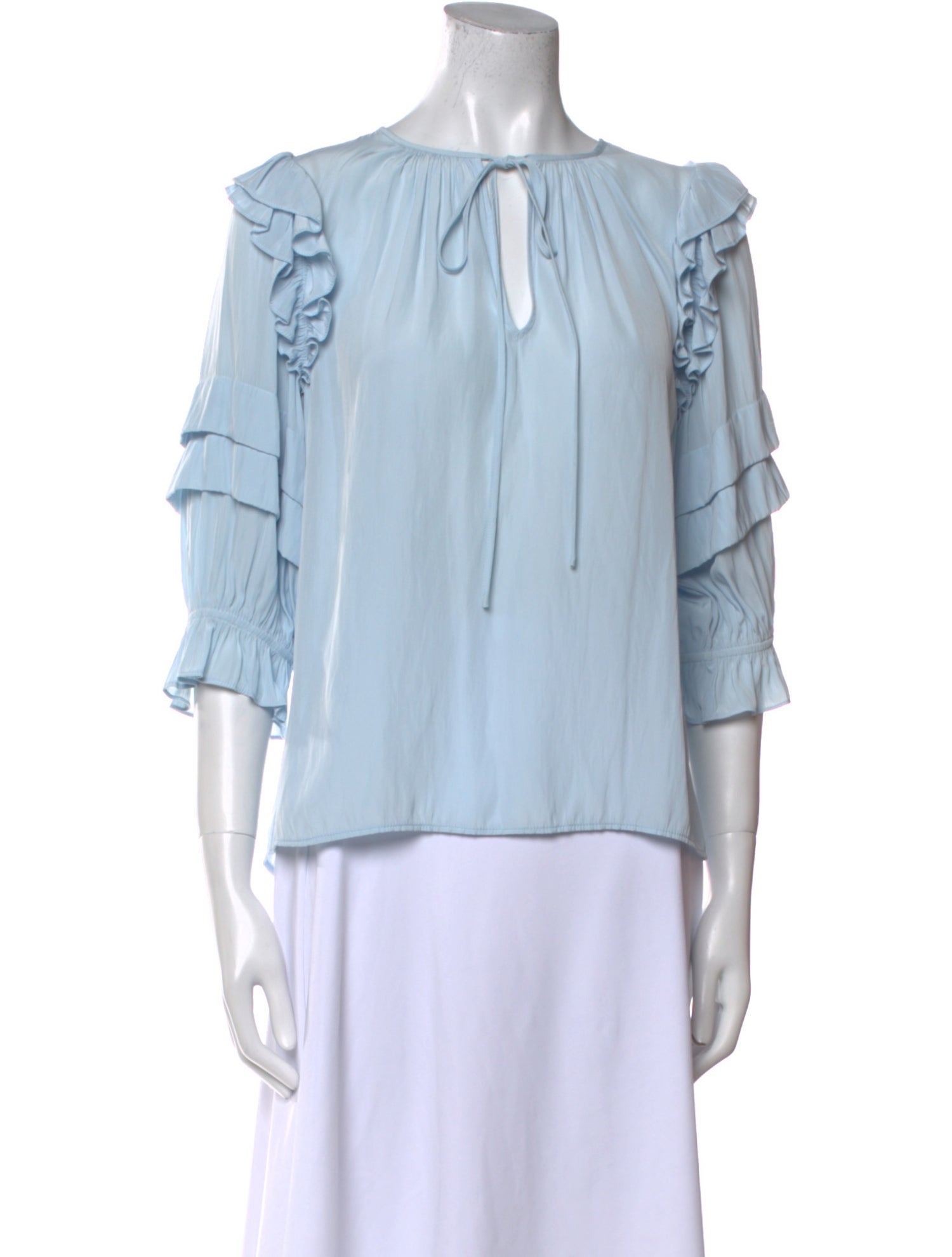 Ramy Brook Off-The-Shoulder Three-Quarter Sleeve Blouse