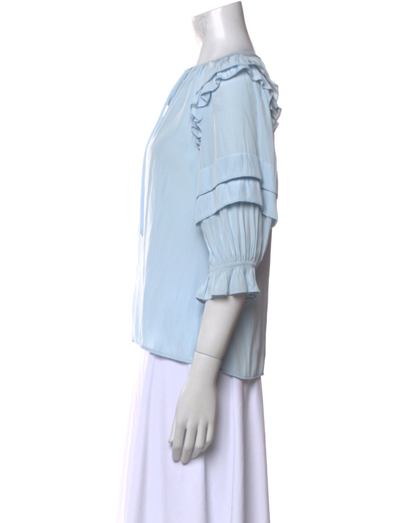 Ramy Brook Off-The-Shoulder Three-Quarter Sleeve Blouse