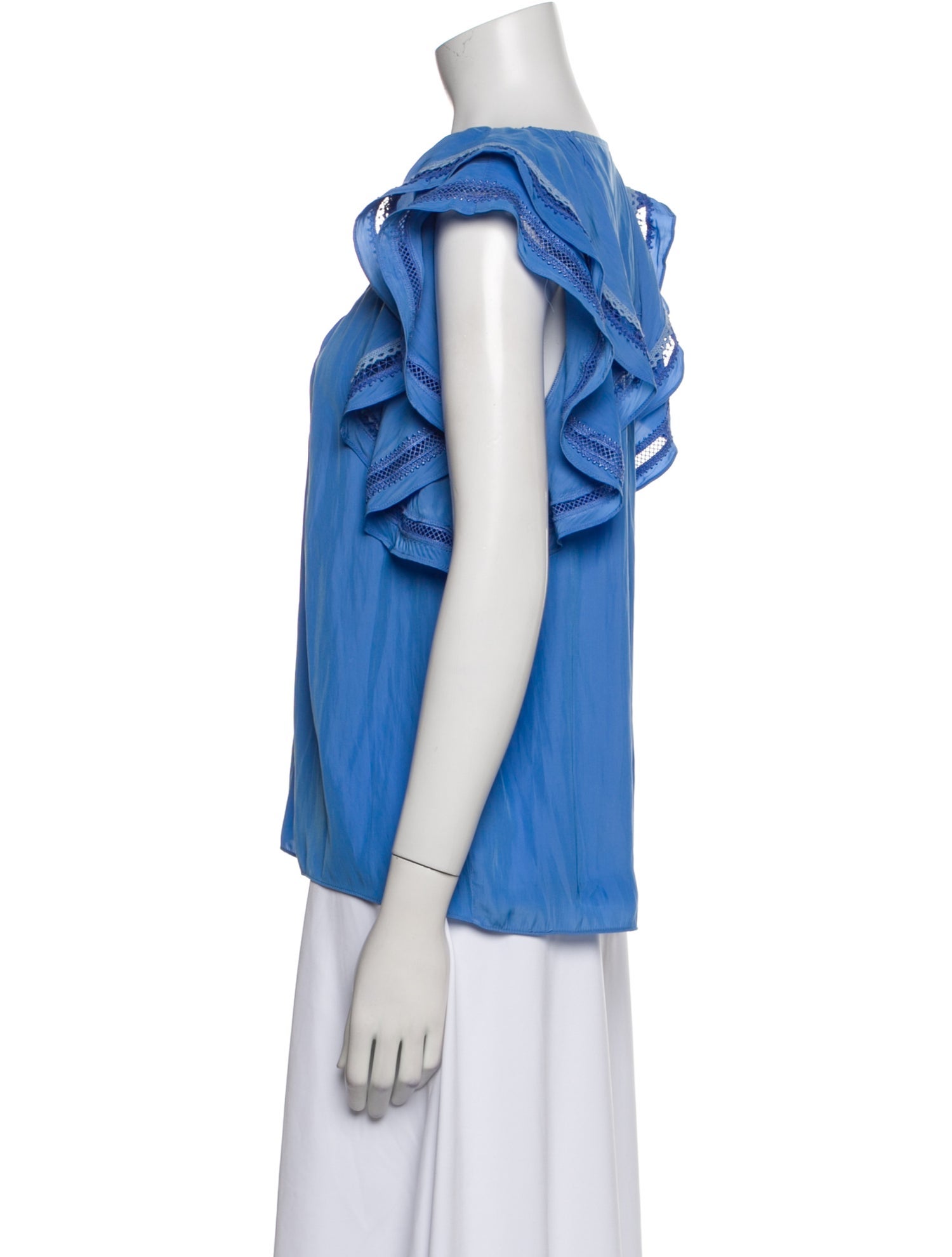 Ramy Brook V-Neck Short Sleeve Blouse