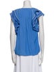 Ramy Brook V-Neck Short Sleeve Blouse