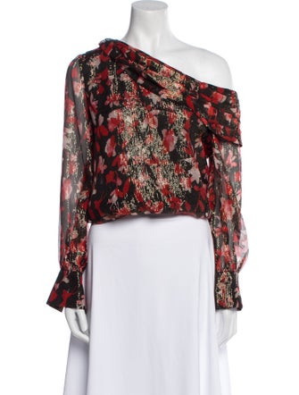 Ramy Brook Silk Floral Print Crop Top