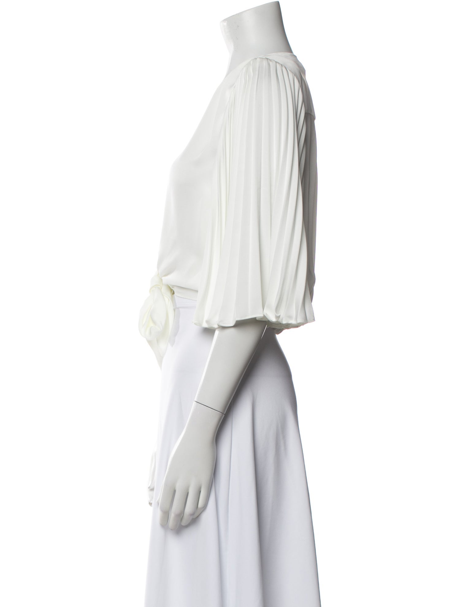 Ramy Brook V-Neck Three-Quarter Sleeve Crop Top