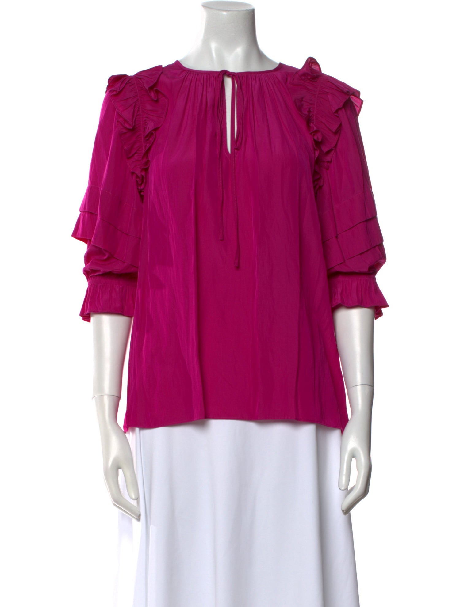 Ramy Brook Bateau Neckline Three-Quarter Sleeve Blouse w/ Tags