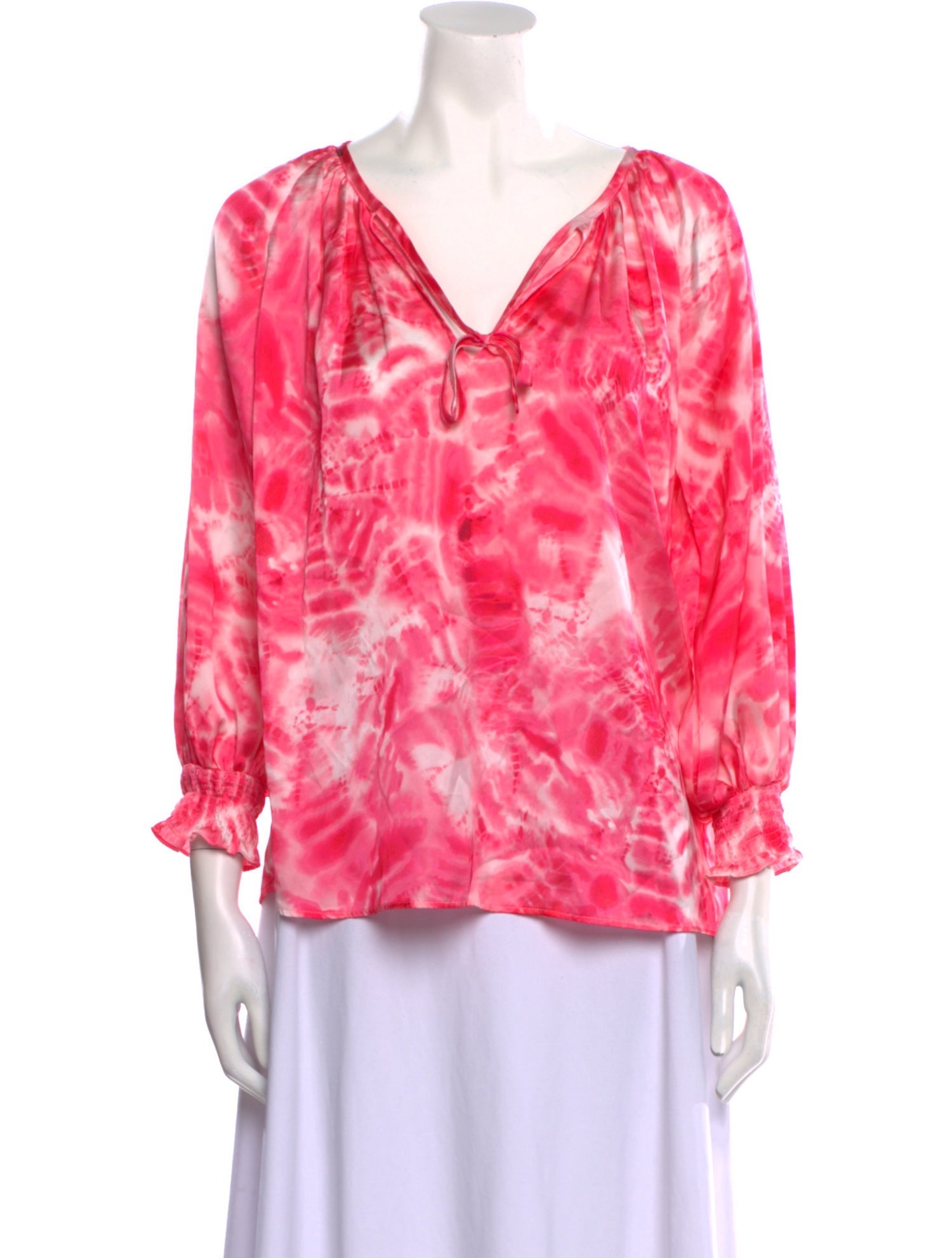 Ramy Brook Printed V-Neck Blouse