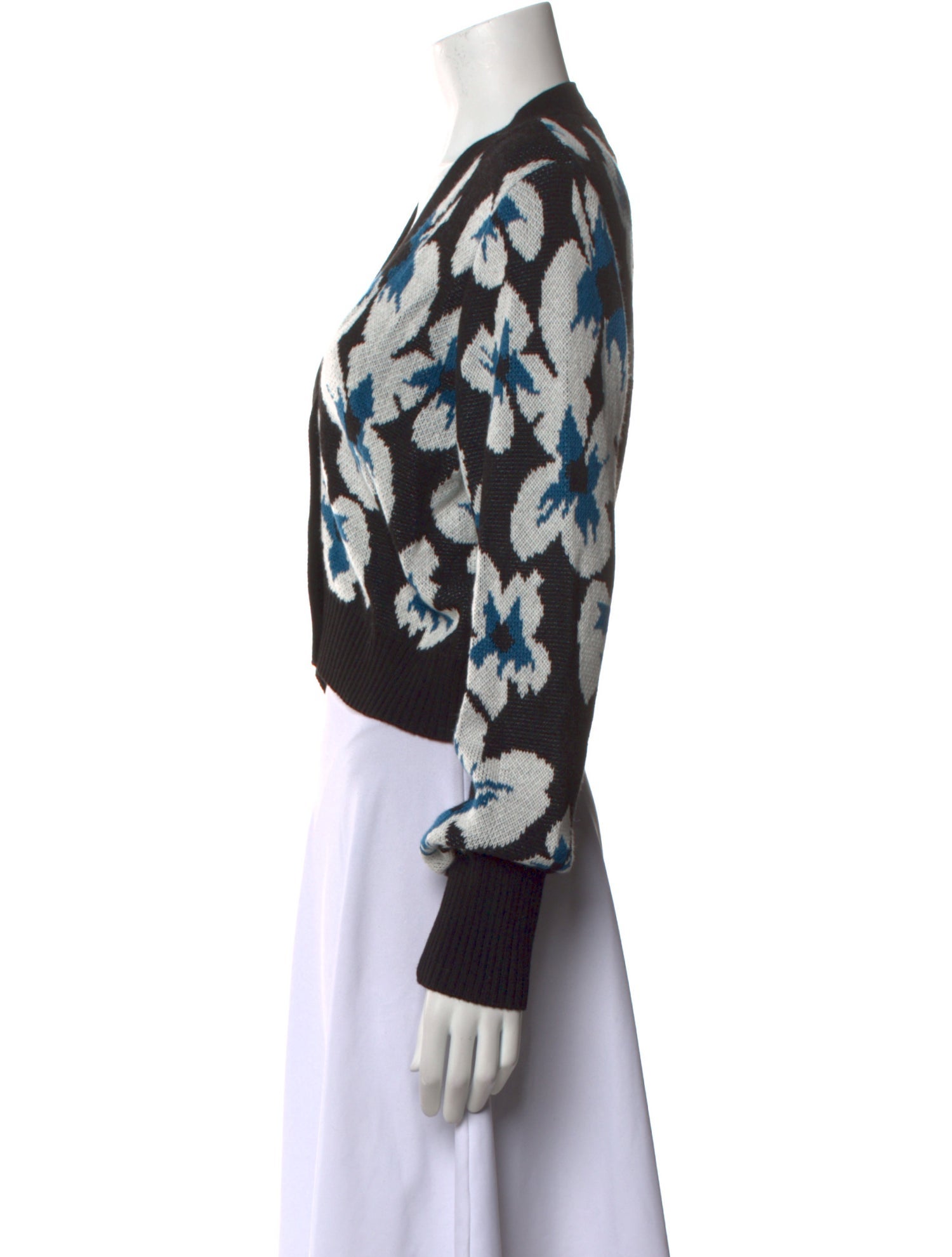 Ramy Brook Printed V-Neck Sweater w/ Tags