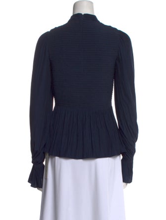 Ramy Brook Mock Neck Long Sleeve Blouse