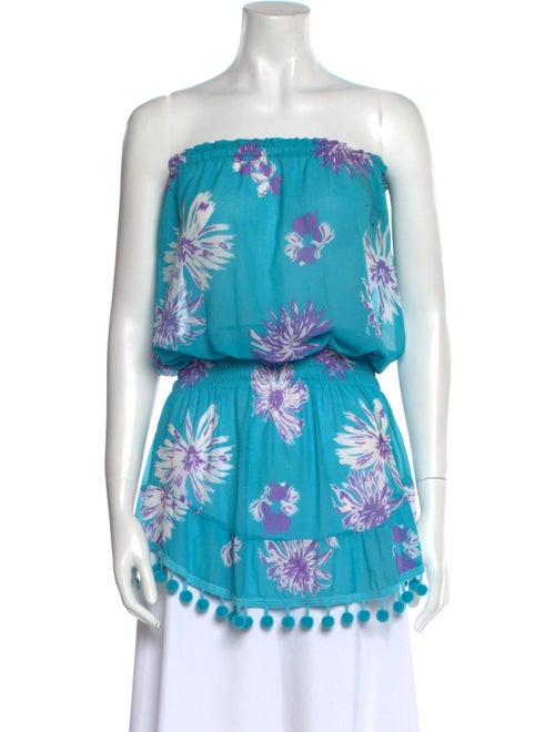 Ramy Brook Floral Print Strapless Tunic