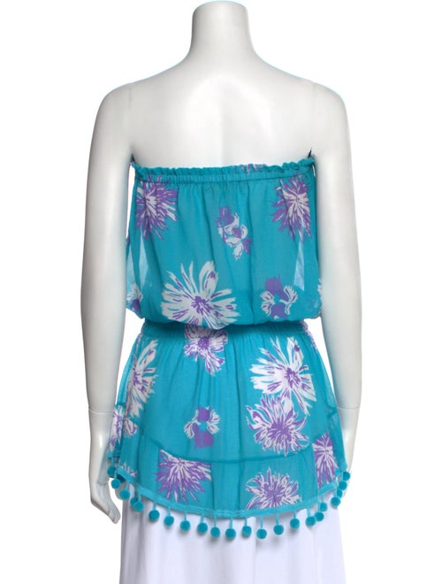 Ramy Brook Floral Print Strapless Tunic