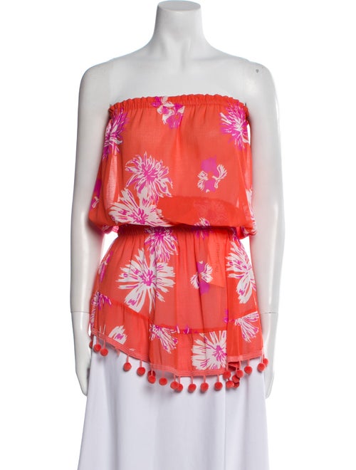 Ramy Brook Floral Print Strapless Tunic