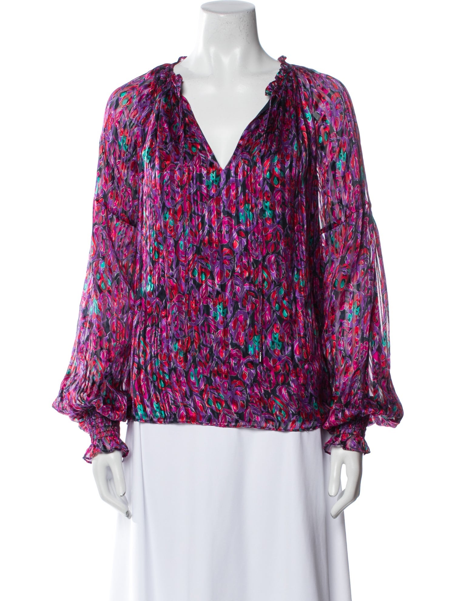 Ramy Brook Silk Printed Blouse