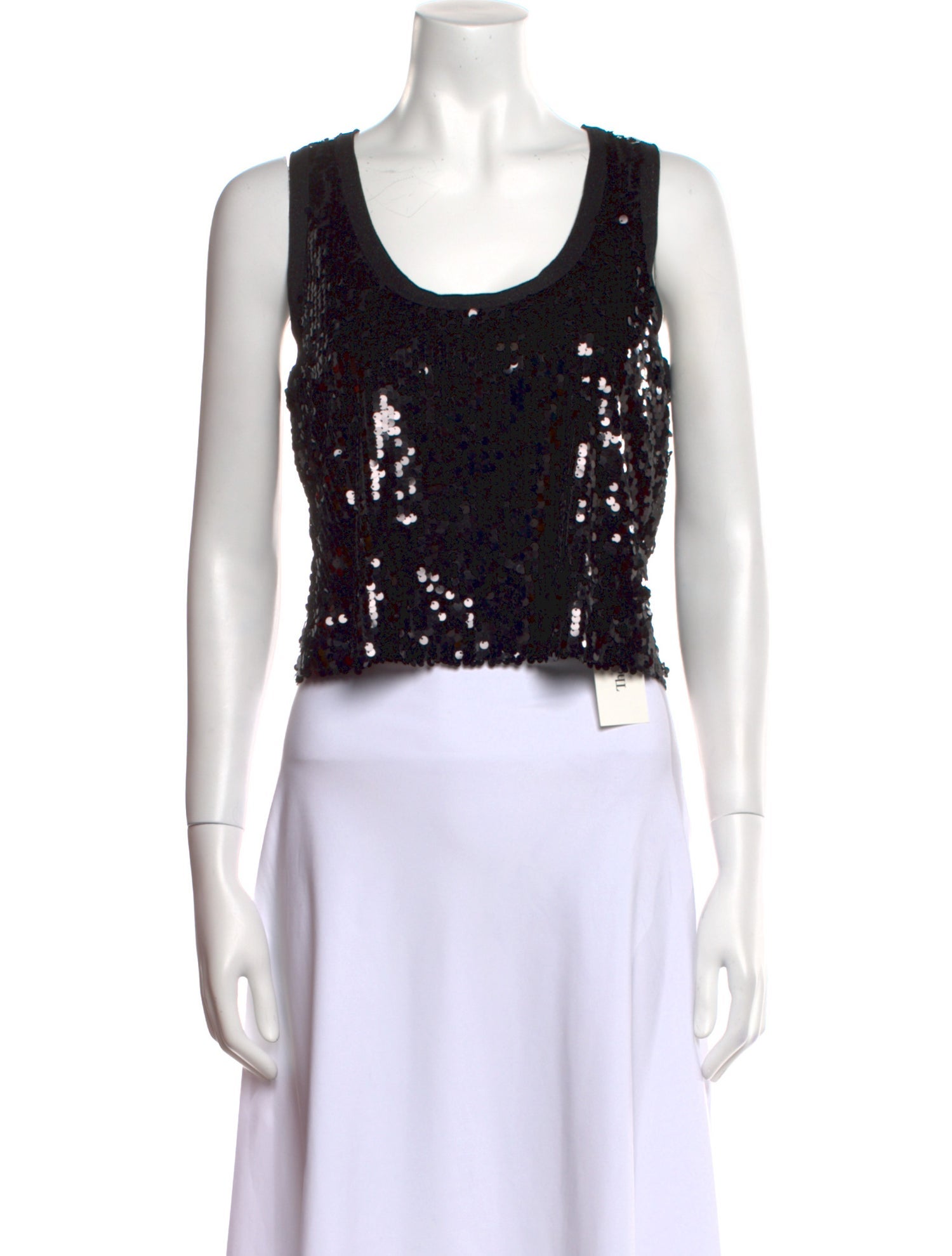Ramy Brook Sequin Scoop Neck Crop Top w/ Tags