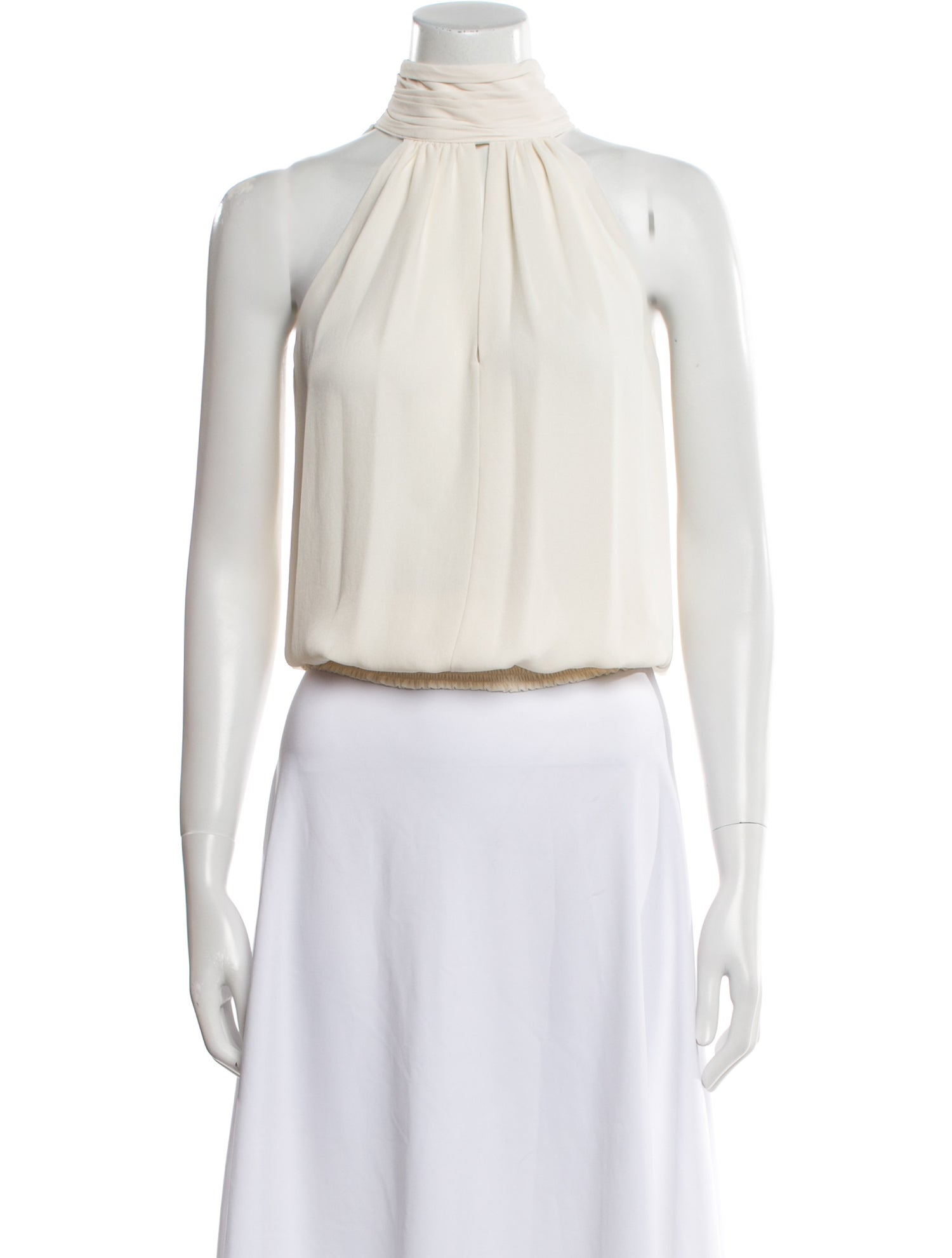 Ramy Brook Mock Neck Sleeveless Crop Top