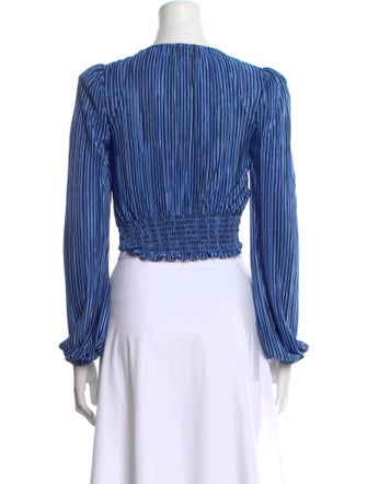 Ramy Brook Striped V-Neck Crop Top