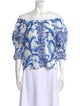 Ramy Brook Printed Off-The-Shoulder Blouse