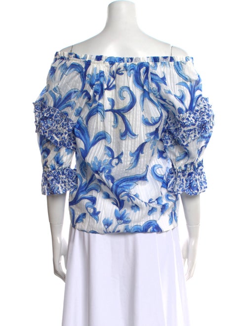Ramy Brook Printed Off-The-Shoulder Blouse