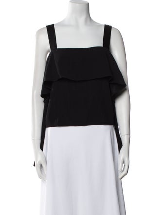 Ramy Brook Square Neckline Sleeveless Crop Top