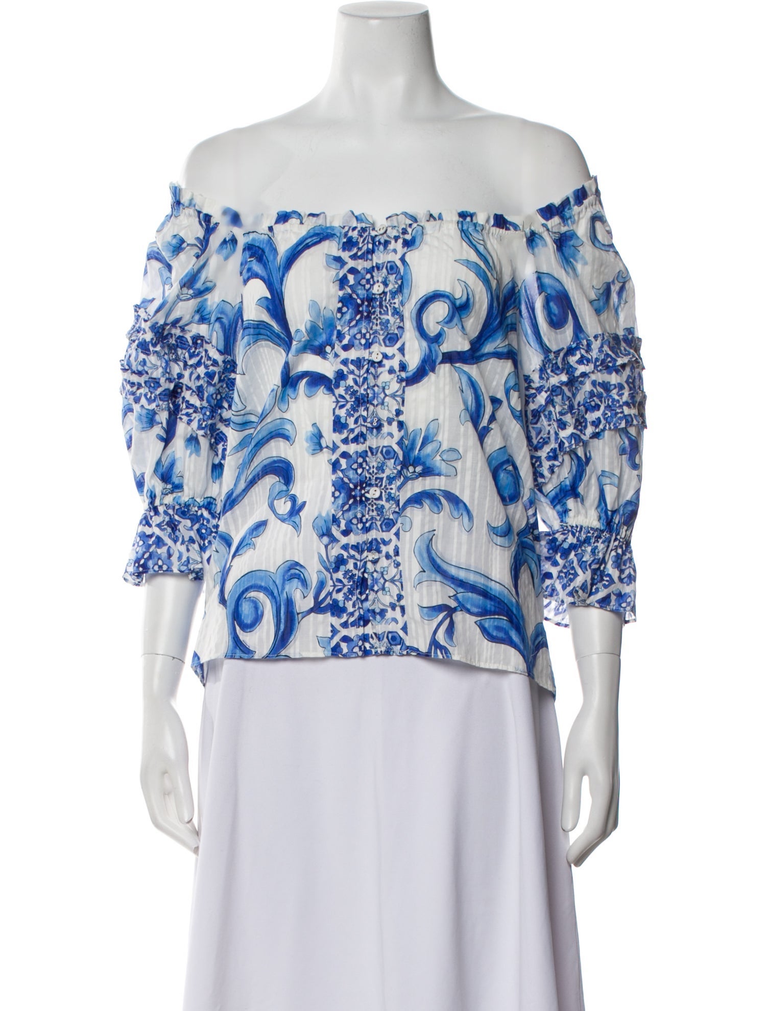 Ramy Brook Printed Scoop Neck Blouse w/ Tags