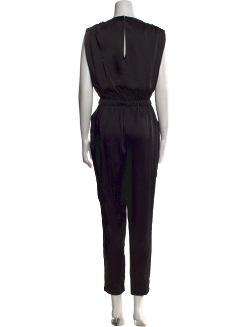 Ramy Brook Satin V-Neck Jumpsuit
