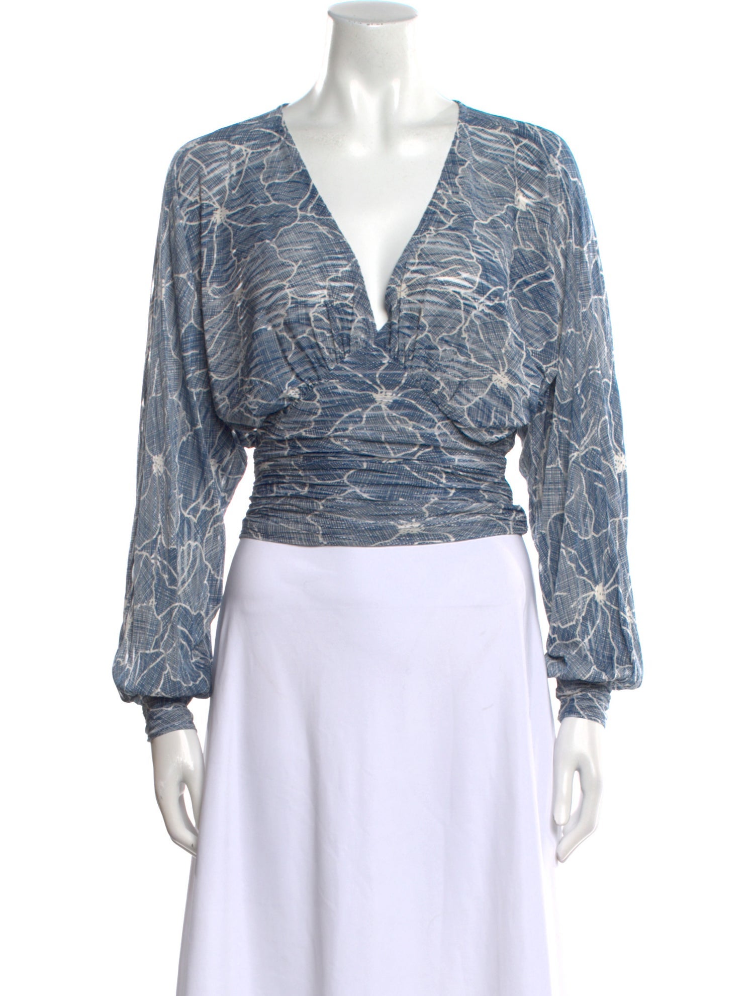 Ramy Brook Animal Print V-Neck Crop Top