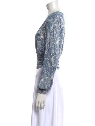 Ramy Brook Animal Print V-Neck Crop Top