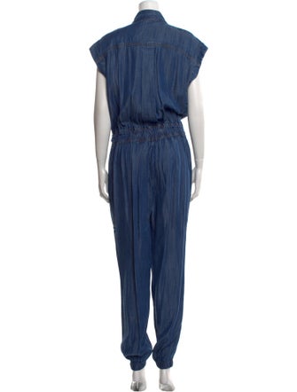 Ramy Brook Chambray Crew Neck Jumpsuit