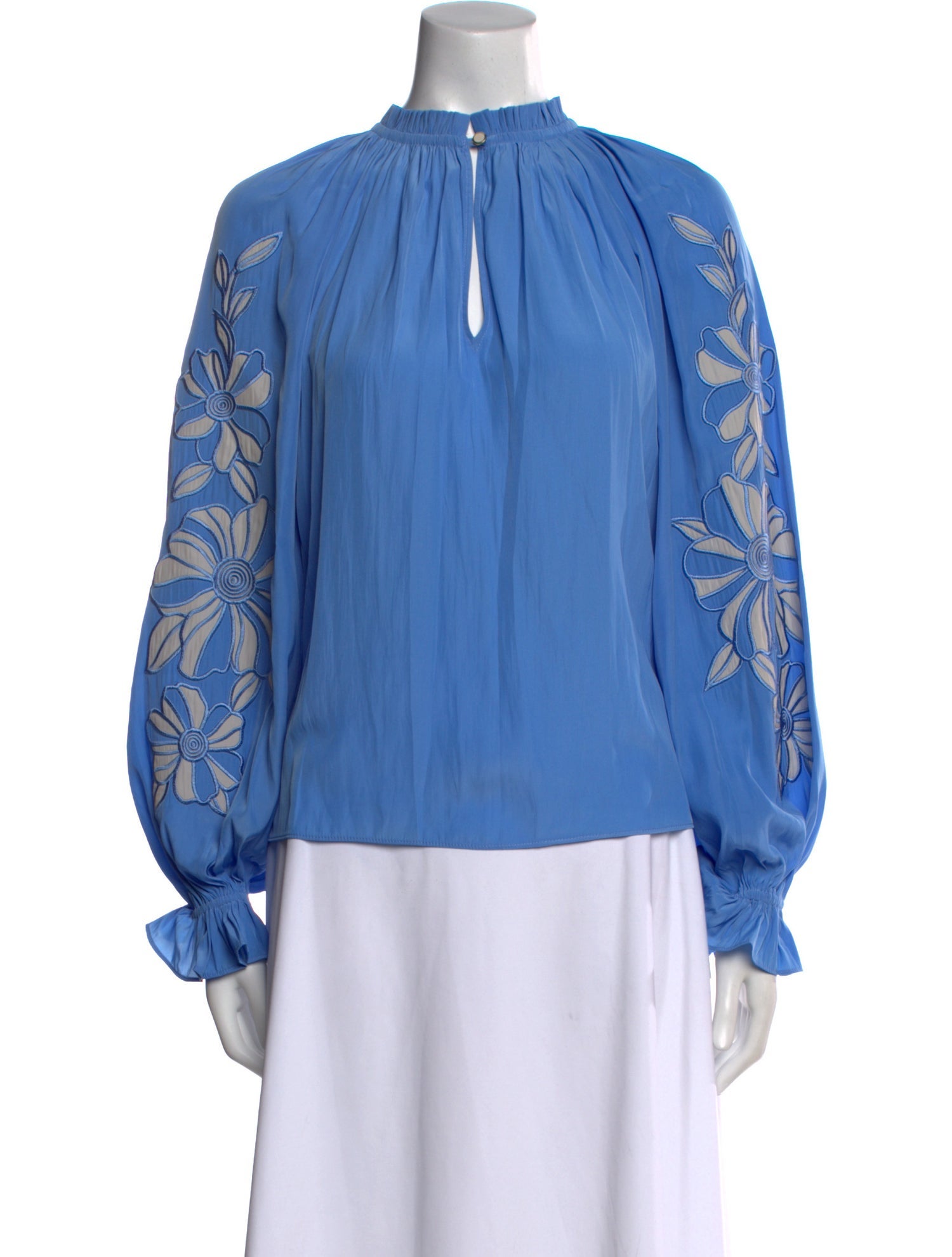 Ramy Brook Mock Neck Long Sleeve Blouse