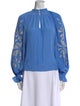 Ramy Brook Mock Neck Long Sleeve Blouse