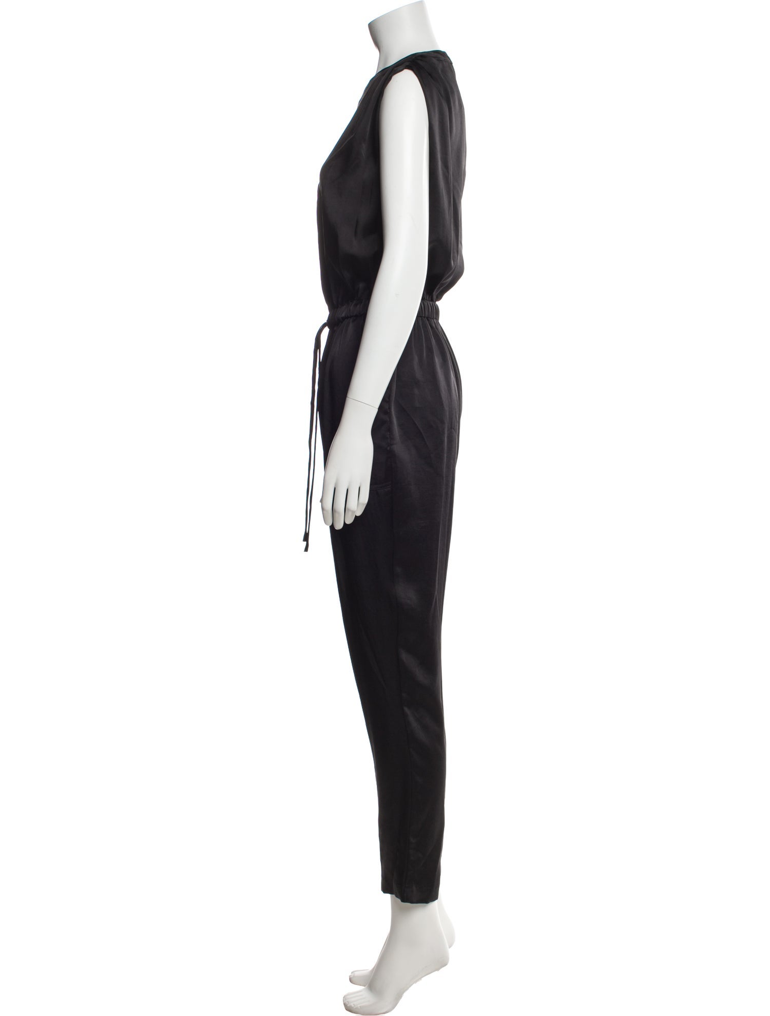 Ramy Brook Satin V-Neck Jumpsuit