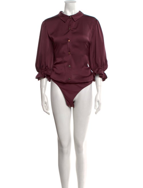 Ramy Brook Satin Mock Neck Bodysuit