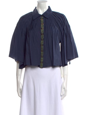 Ramy Brook Three-Quarter Sleeve Crop Top