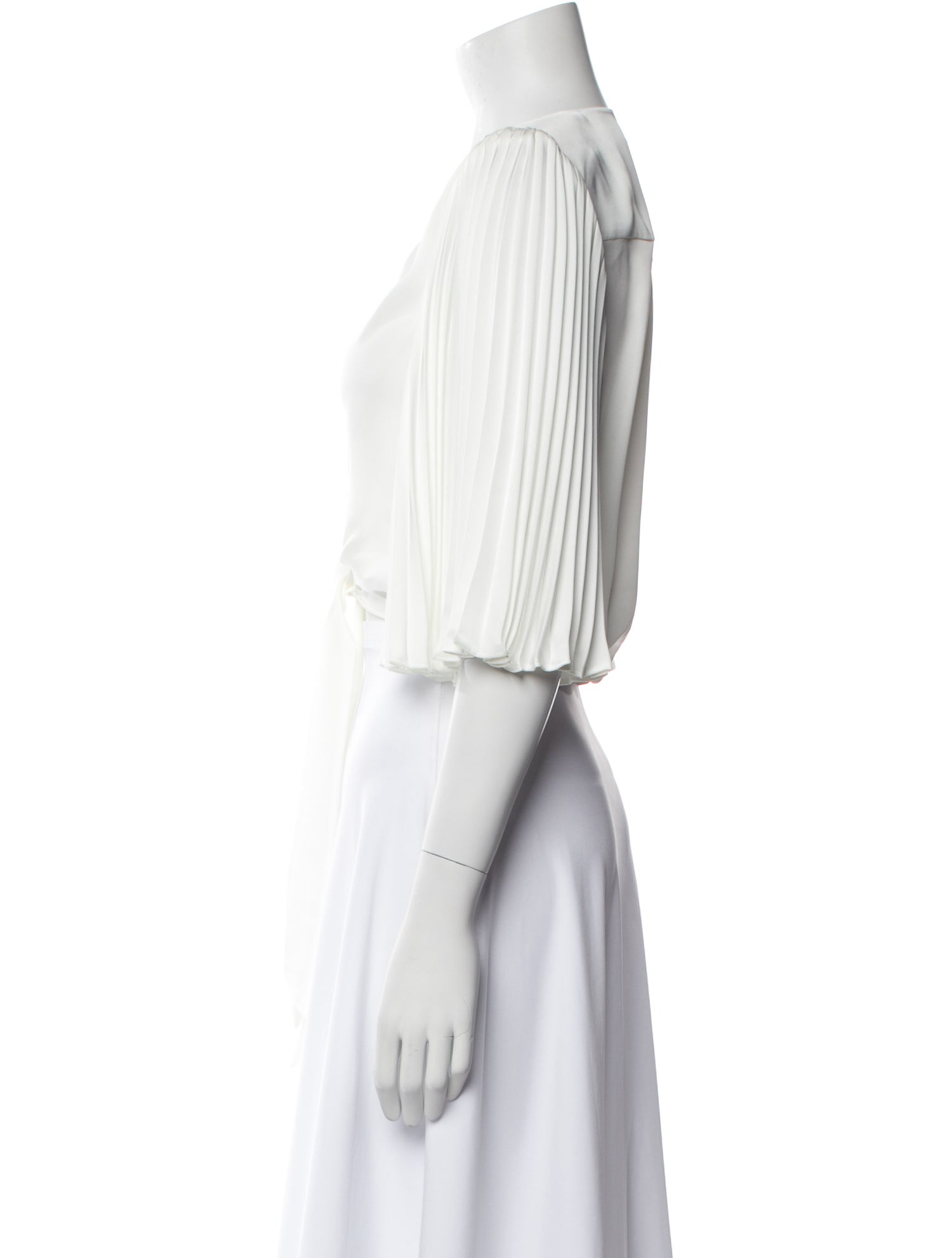 Ramy Brook Satin V-Neck Crop Top