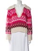 Ramy Brook Striped V-Neck Sweater