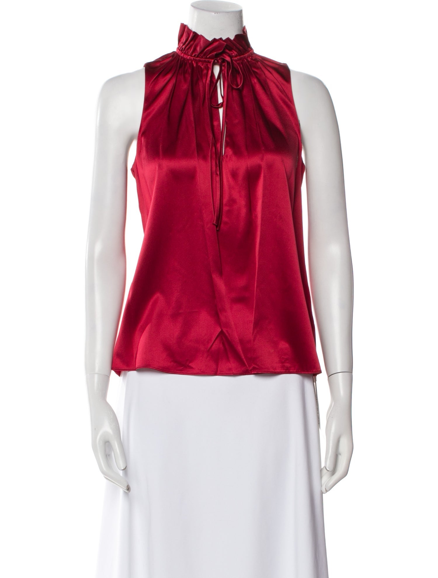 Ramy Brook Silk Mock Neck Blouse