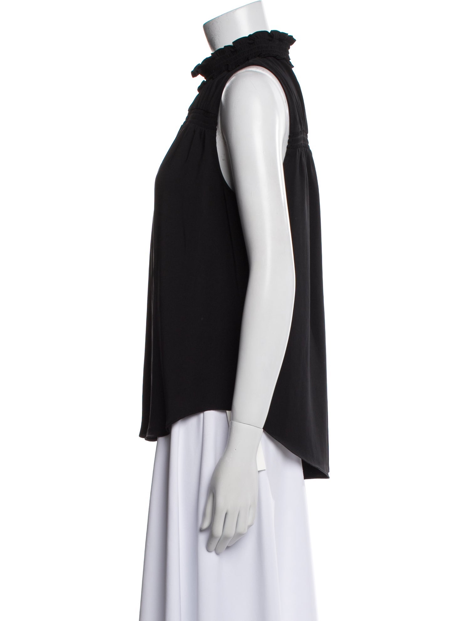 Ramy Brook Mock Neck Sleeveless Blouse